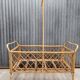 Vintage wicker rattan baby cradle