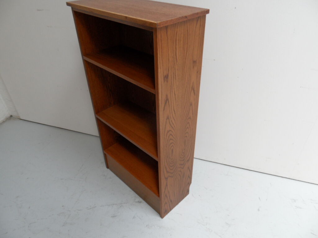 Vintage oak open bookcase