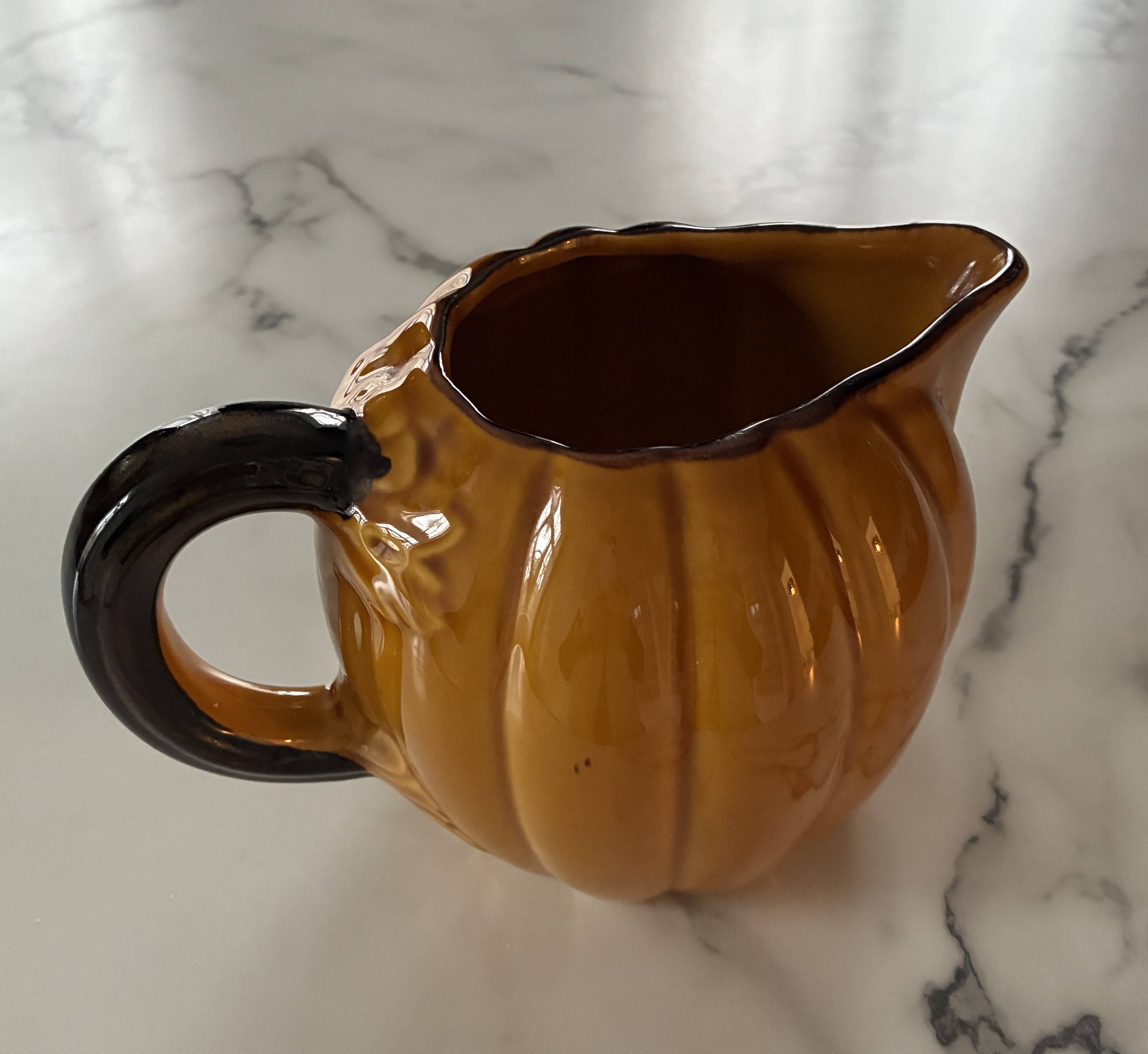 Vintage pumpkin pitcher