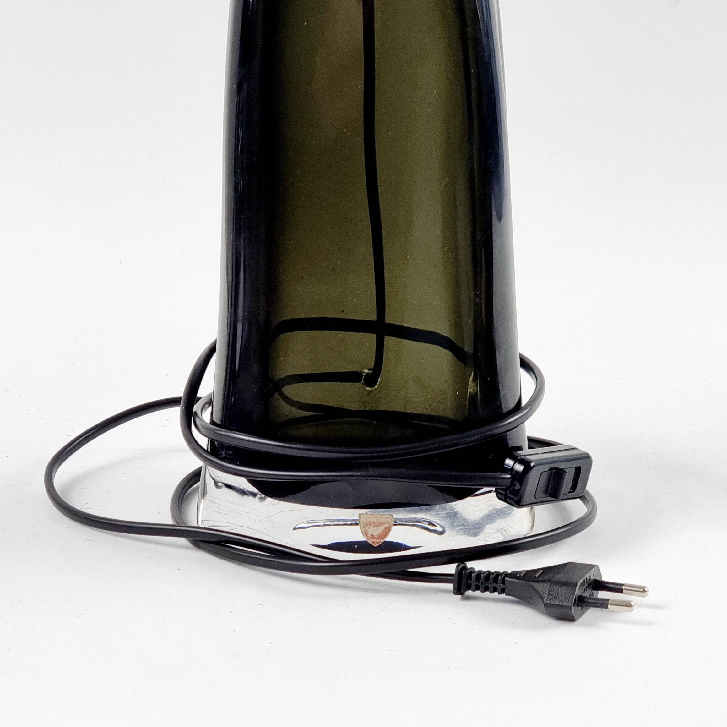 Mid Century Scandinavian Glass Table Lamp by C.Fagerlund for Orrefors, 60s