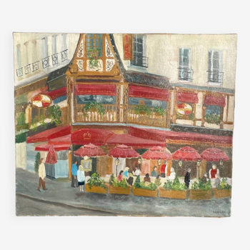 Tableau/peinture "Terrasse à paris"