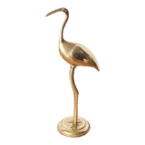 Vintage brass ibis bird statuette