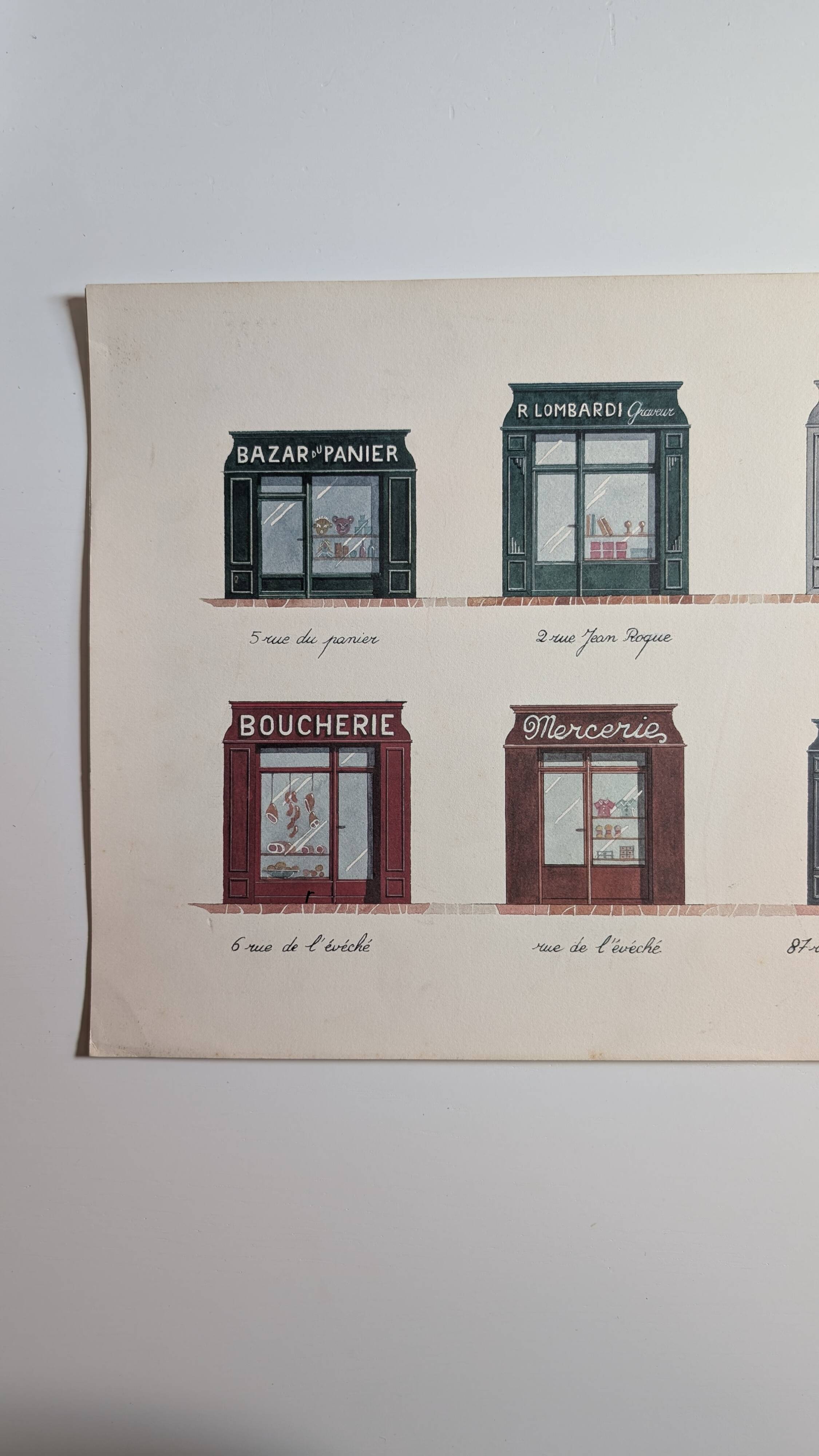Lithograph "Various Trades" – Catherine d'Ortoli