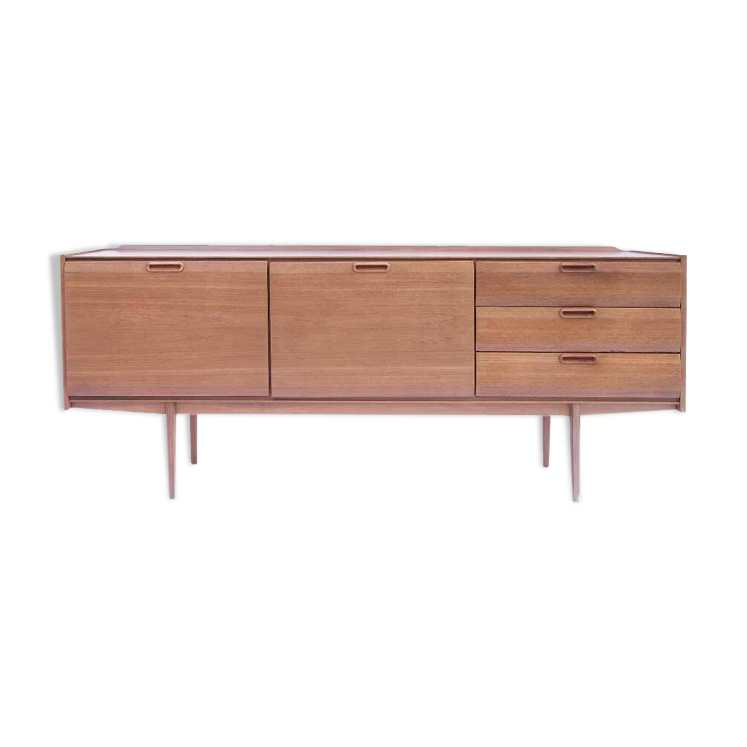 Bevelled vintage Scandinavian sideboard