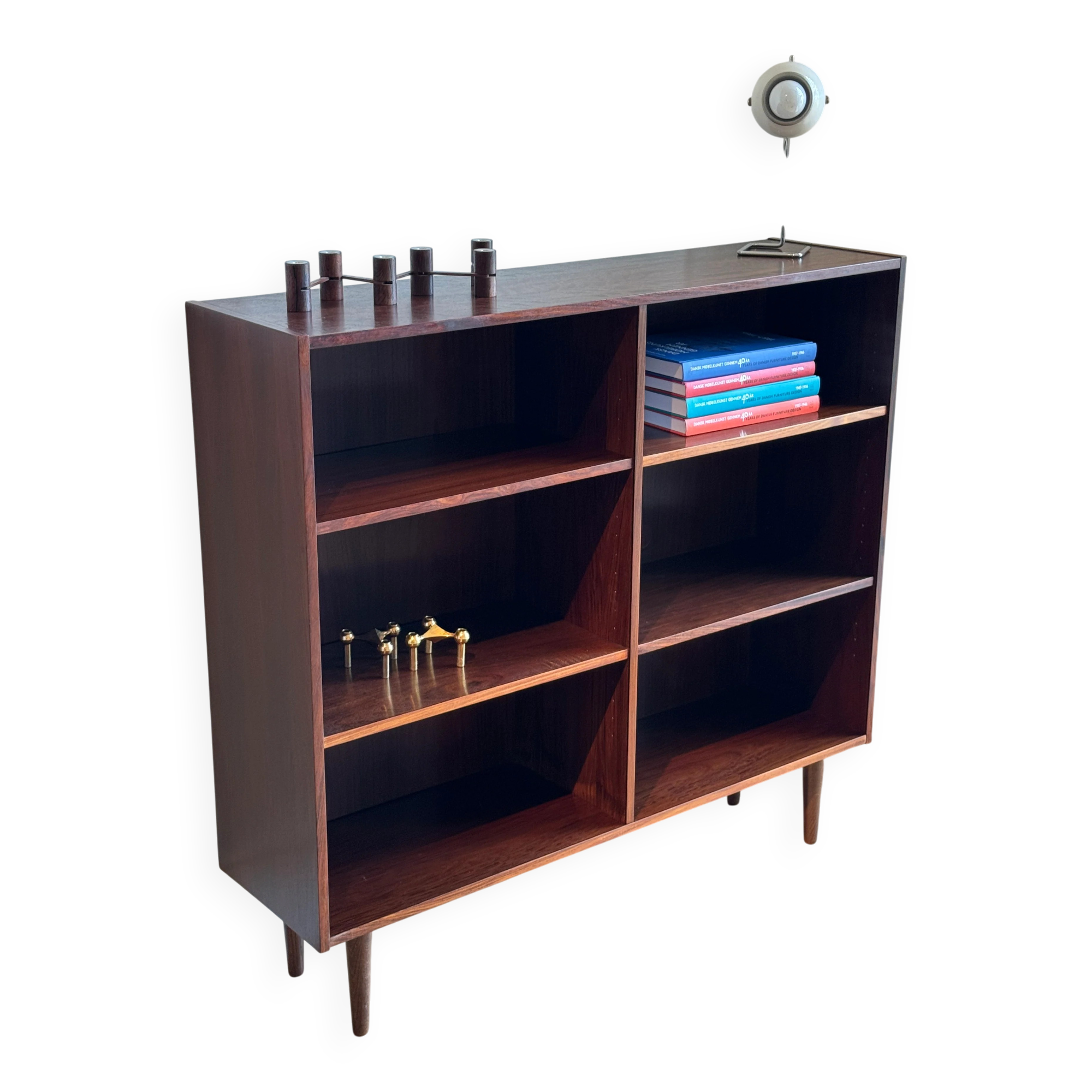 Vintage Scandinavian library in rosewood "Alfred"