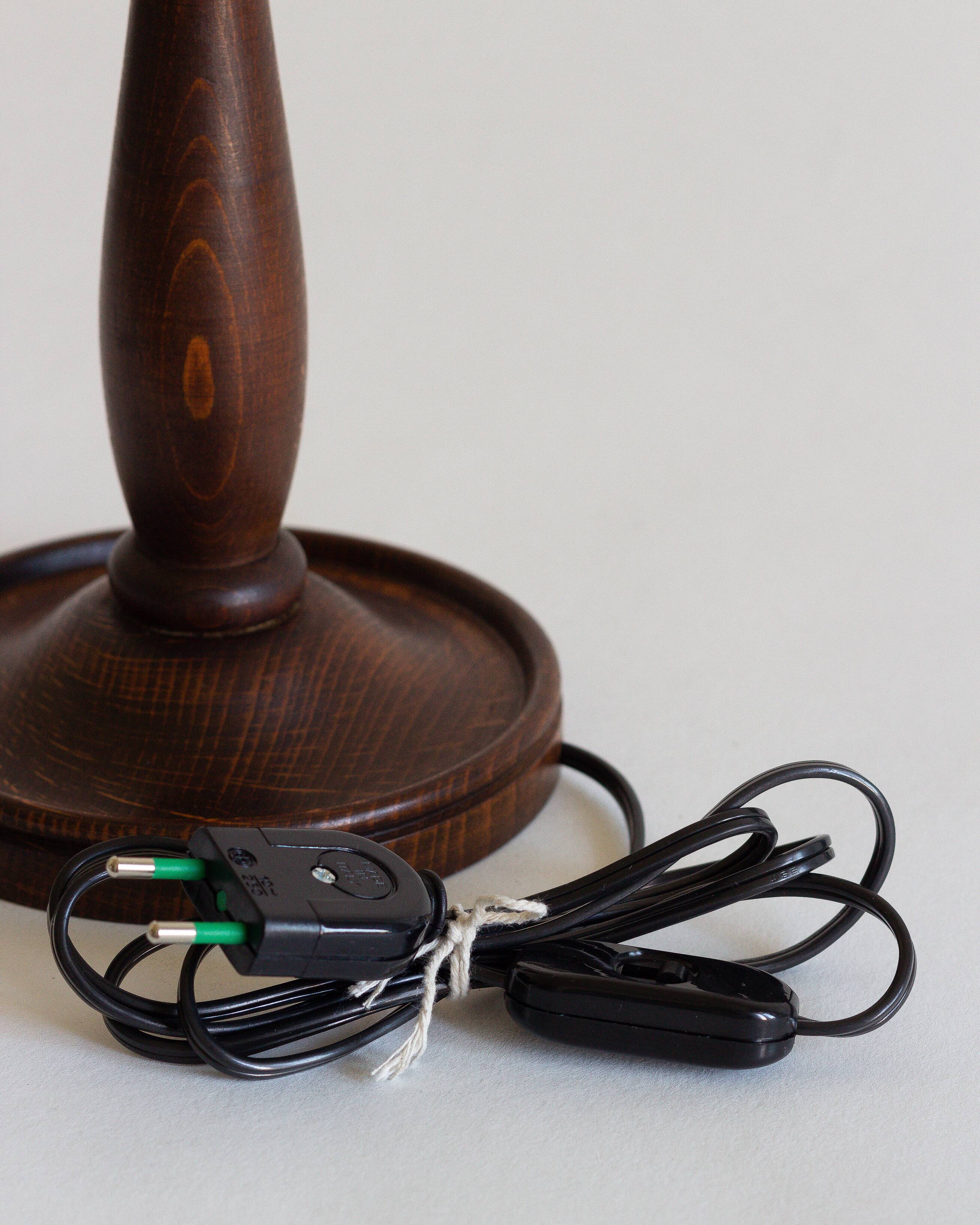 Wooden lamp base, 1930s/40s