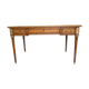 Louis XVI-style flat desk Merisier Red leather top 20th century
