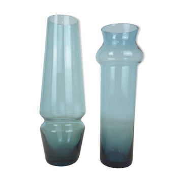 Vases rouleaux scandinaves, verre Riihimaki Tamara Aladin