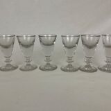 Lot de 6 verres cul épais bar bistrot ancien vintage