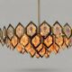 Faceted glass chandelier brass Jaroslav Bejvl Kamenický Šenov 1960s Czechoslovakia