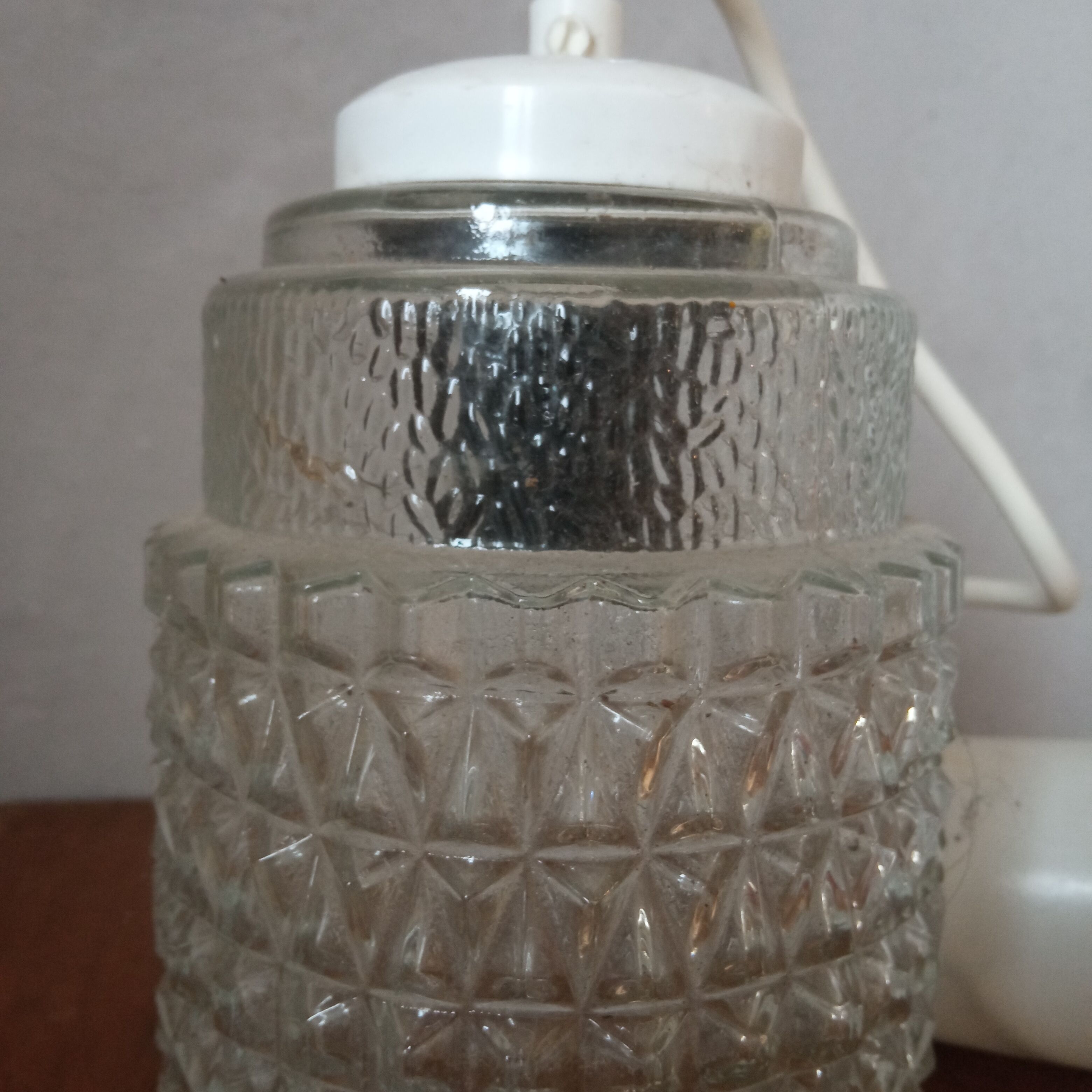Suspension en verre vintage