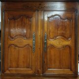 Buffet 2 bodies XIXth inlaid walnut