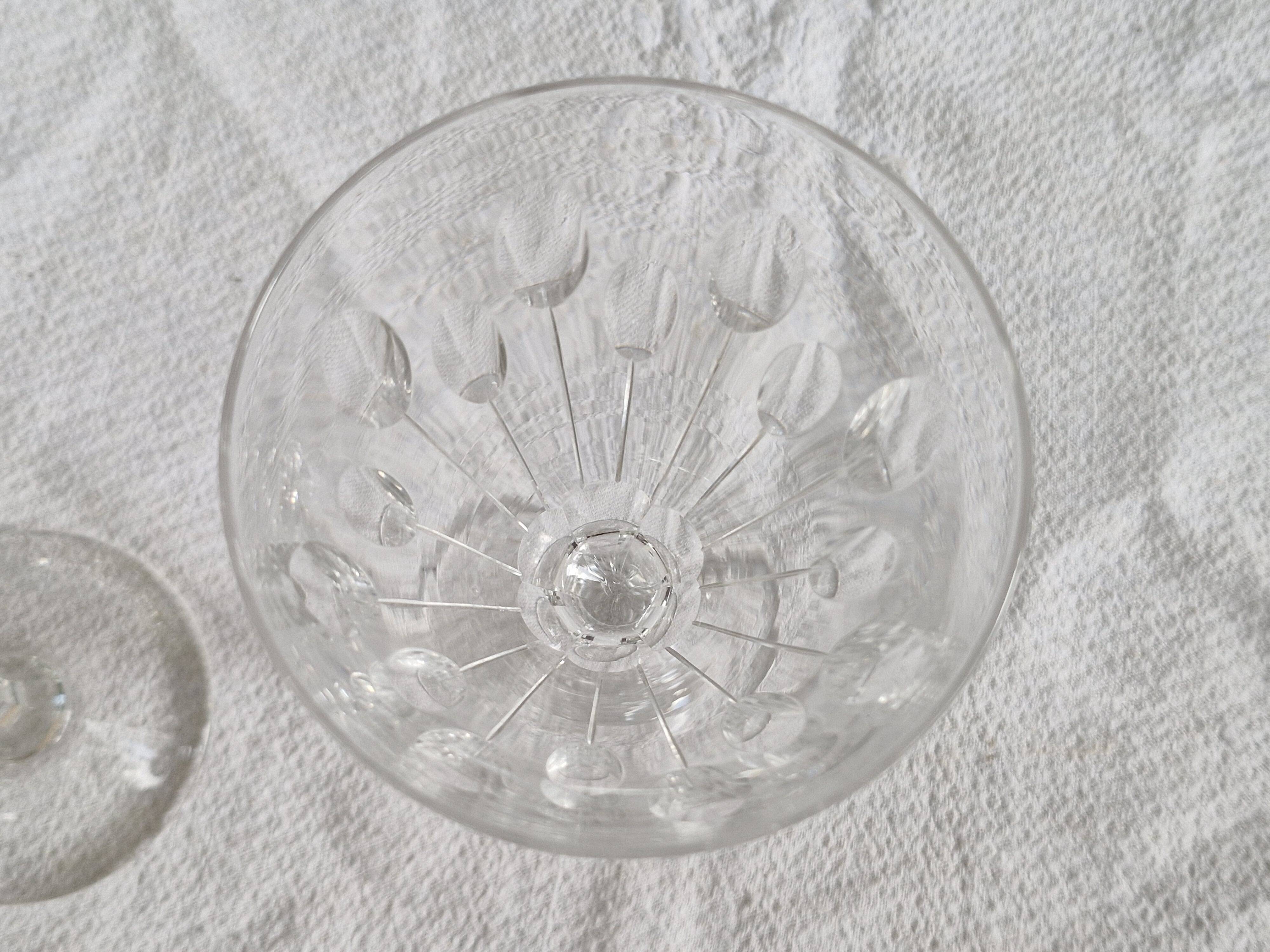 4 Verres à eau anciens - cristal Val Saint Lambert modèle Nestor taille Ham