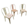 Ensemble de 3 chaises de jardin empilables inspirées de Tolix du début du 20e siècle.
