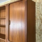 70s Dyrlund teak shelf wall unit Danish Modern Design Denmark
