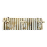 Vintage rattan coat rack