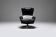 Black leather Cab 423 by Mario Bellini for Cassina