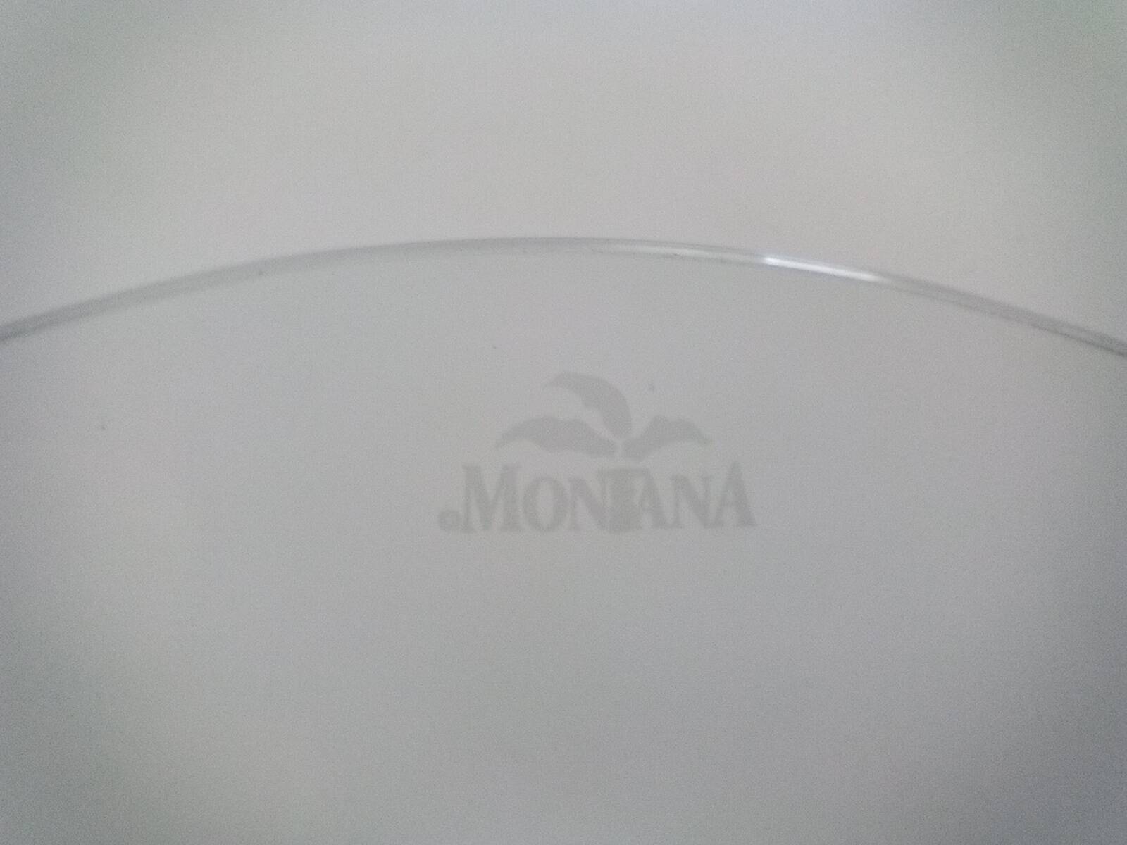Montana glass footed bowl.Postmodern design