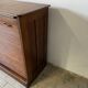 Industrial furniture notary binder with vintage American curtain 1940s