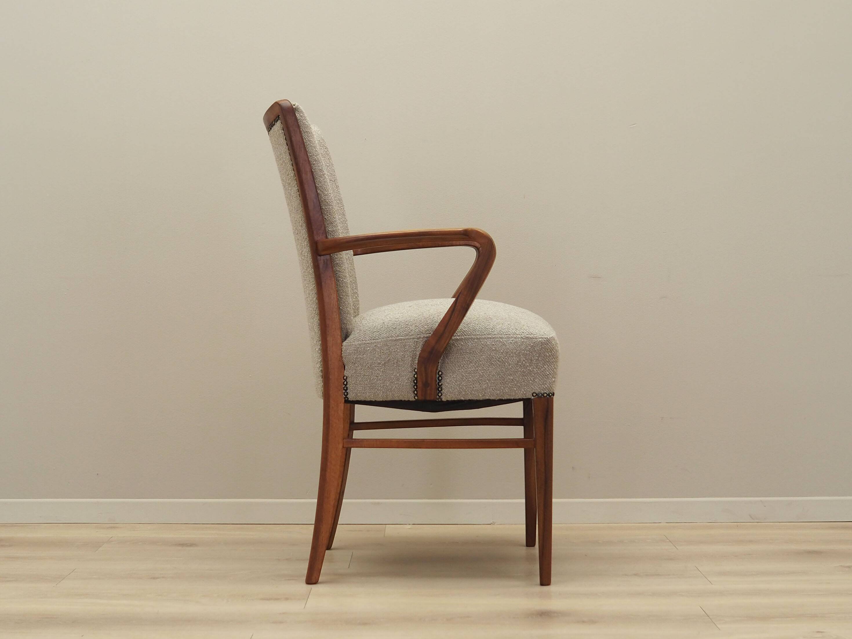 Walnut chair, Danish design, 1970s, production: Denmark