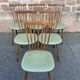 6 vintage chairs Baumann 1960 mid-century Scandinavian compass feet simi