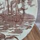 Antique plate Terre de Fer Clairefontaine Marine model