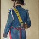 After Lalaisse, "gendarme on horseback", watercolor, twentieth century