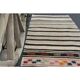1970s vintage Turkish hand-knotted wool cotton white runner rug 84x259