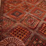 Burgundy Vintage Moroccan Rug 168 x 297 cm, Berber Wool Rug, Handmade Rug