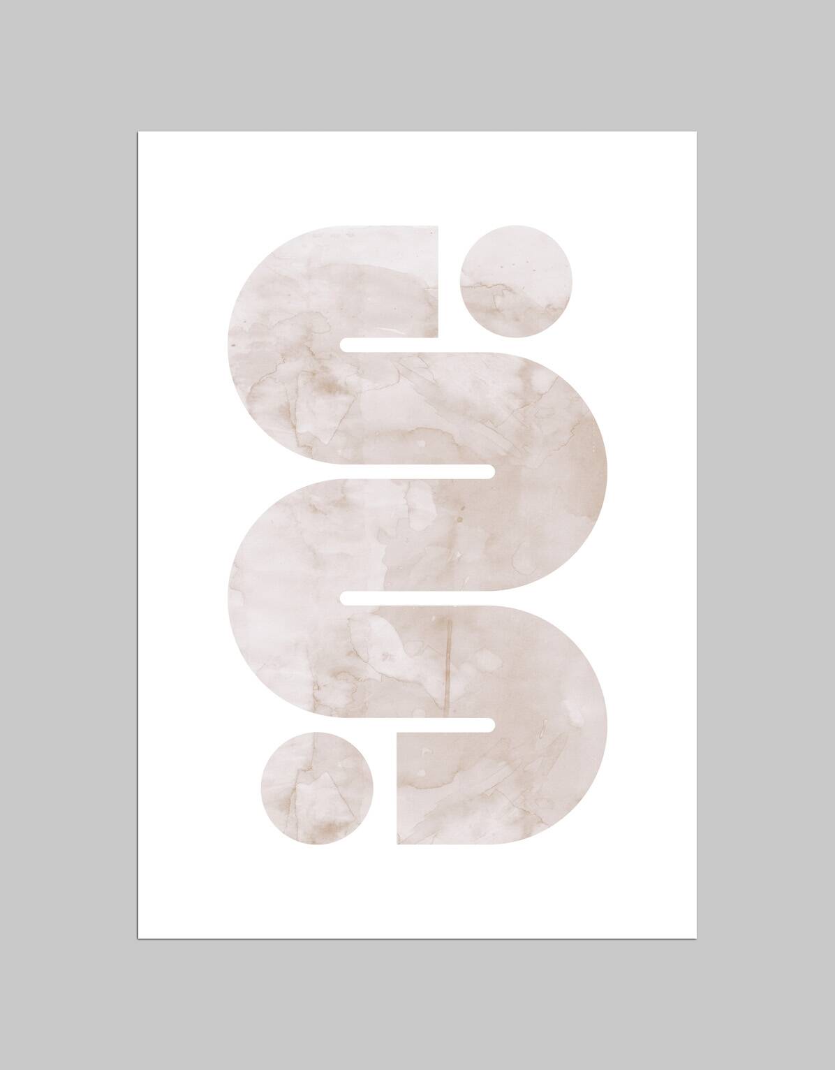 2 geometric art prints. (42x59.4cm)