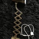 Brass accordion wall lamp