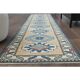 1970s Vintage Turkish Hand-Knotted Wool Cotton Orange Runner Rug 72x288