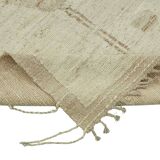 Hand-Knotted Turkish Contemporary 253 cm x 307 cm Beige Wool Carpet