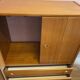 TV stand from the 50s, 2 drawer, 2 accordion doors. Perfect condition.