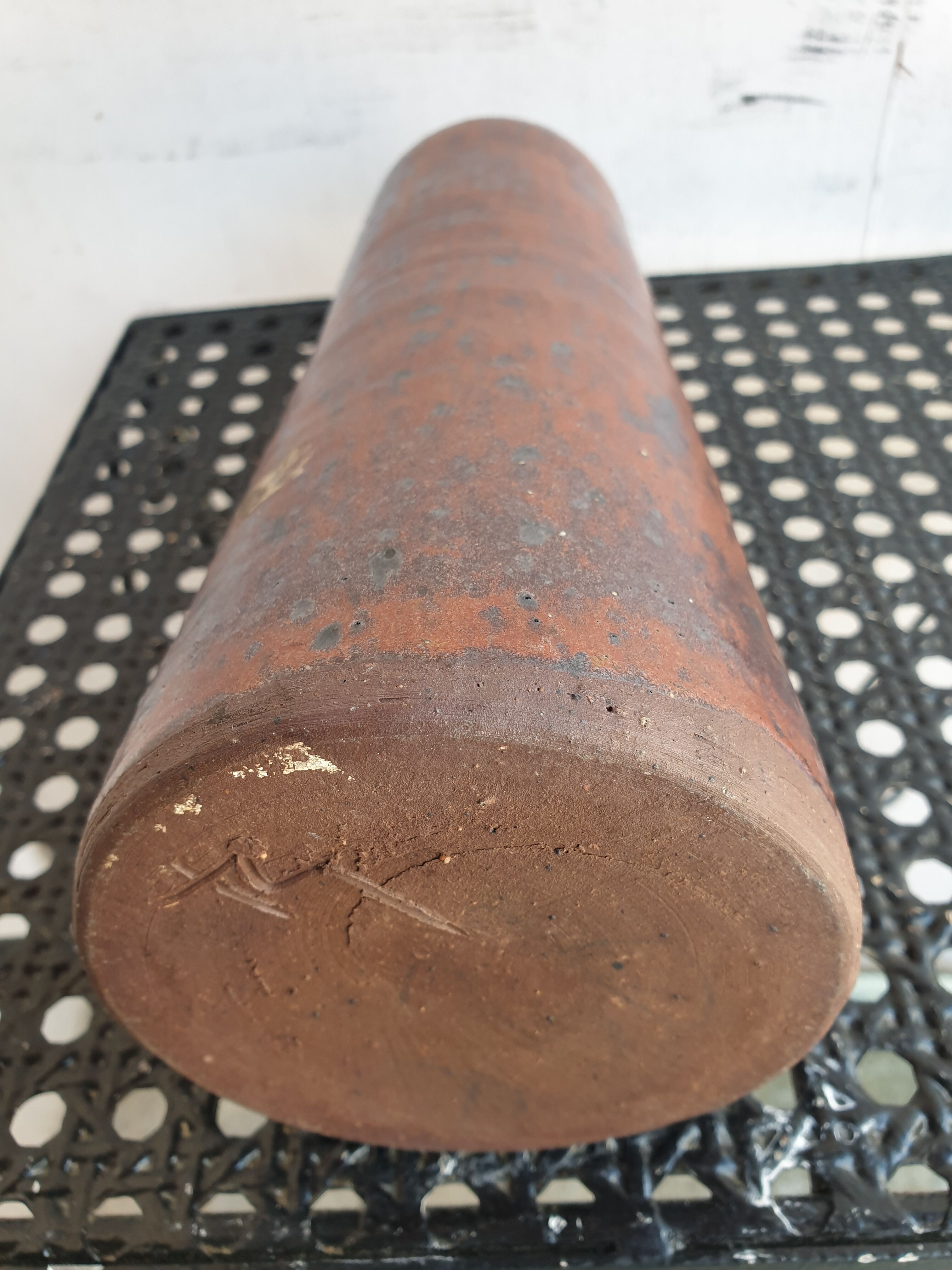 Old bottle in pyrity sandstone