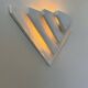 Vintage wall light, matte white plaster, France, 1970