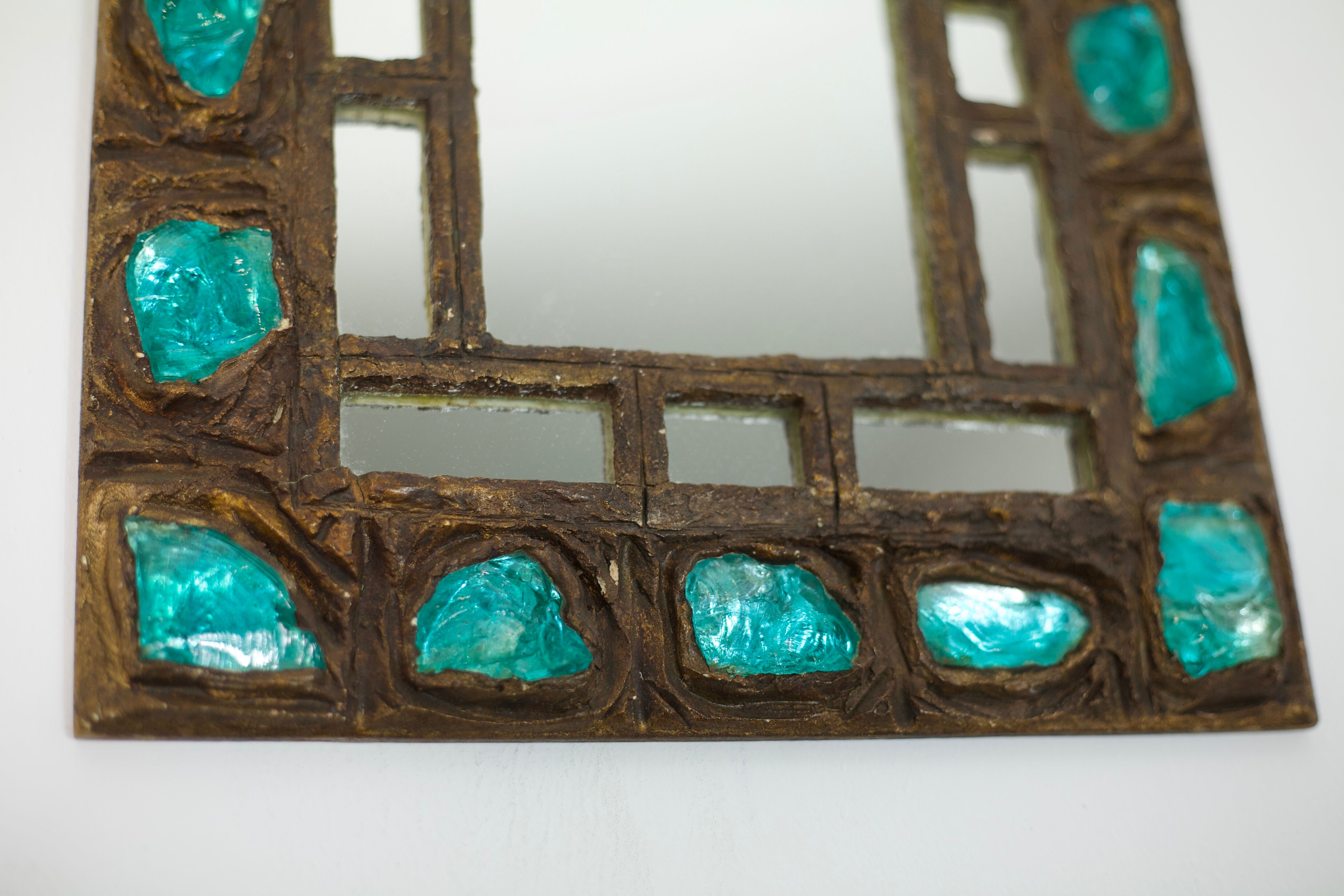 Mirror resin years 60 - 29X36cm