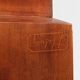 Jules Leleu cabinet in flame mahogany and nickel metal 1930