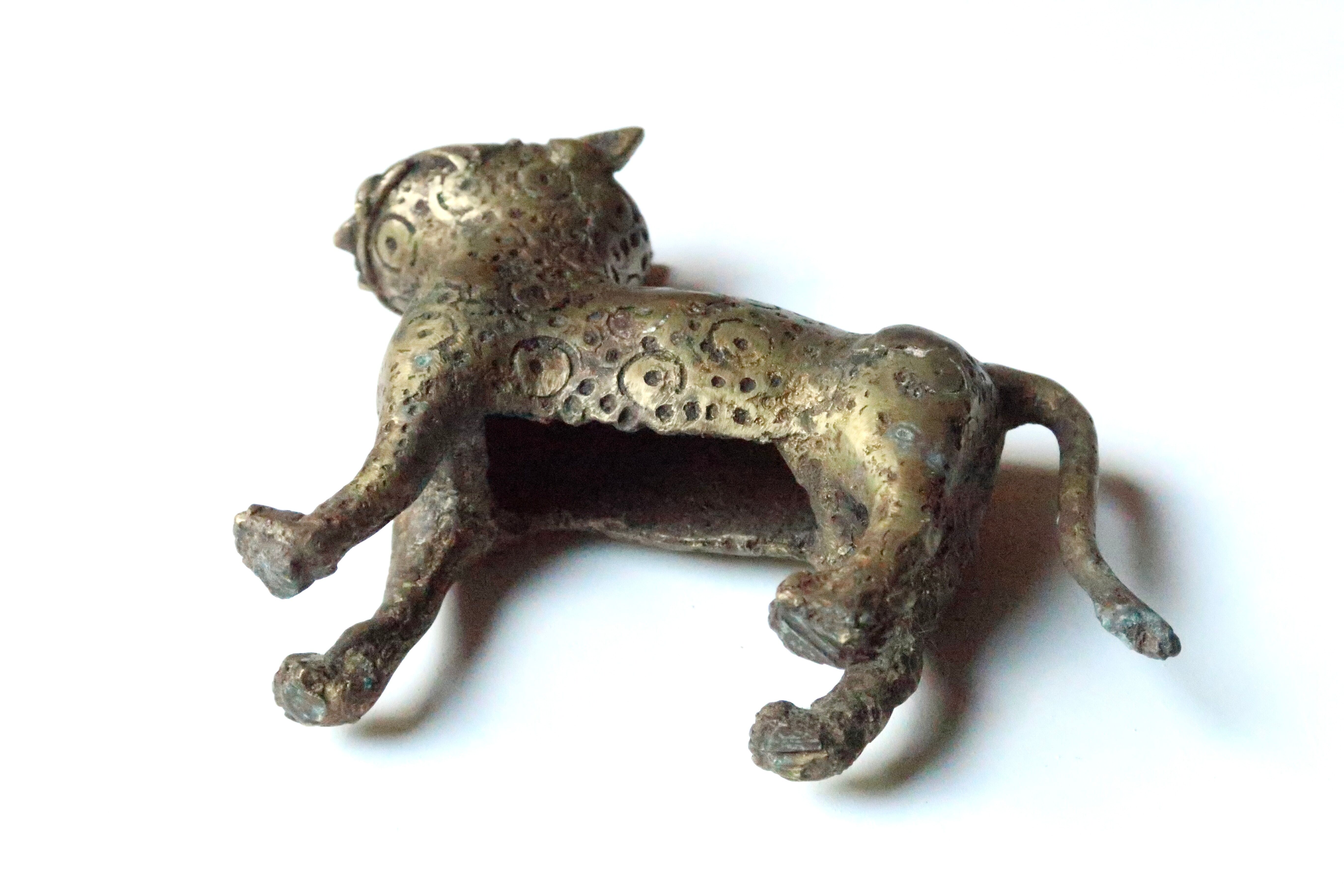 Book greenhouse, bronze leopards, 70s