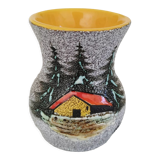 Vallauris ceramic vase signed tess vintage mountain decor