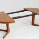 Vintage Danish round extendable dining table 1960s