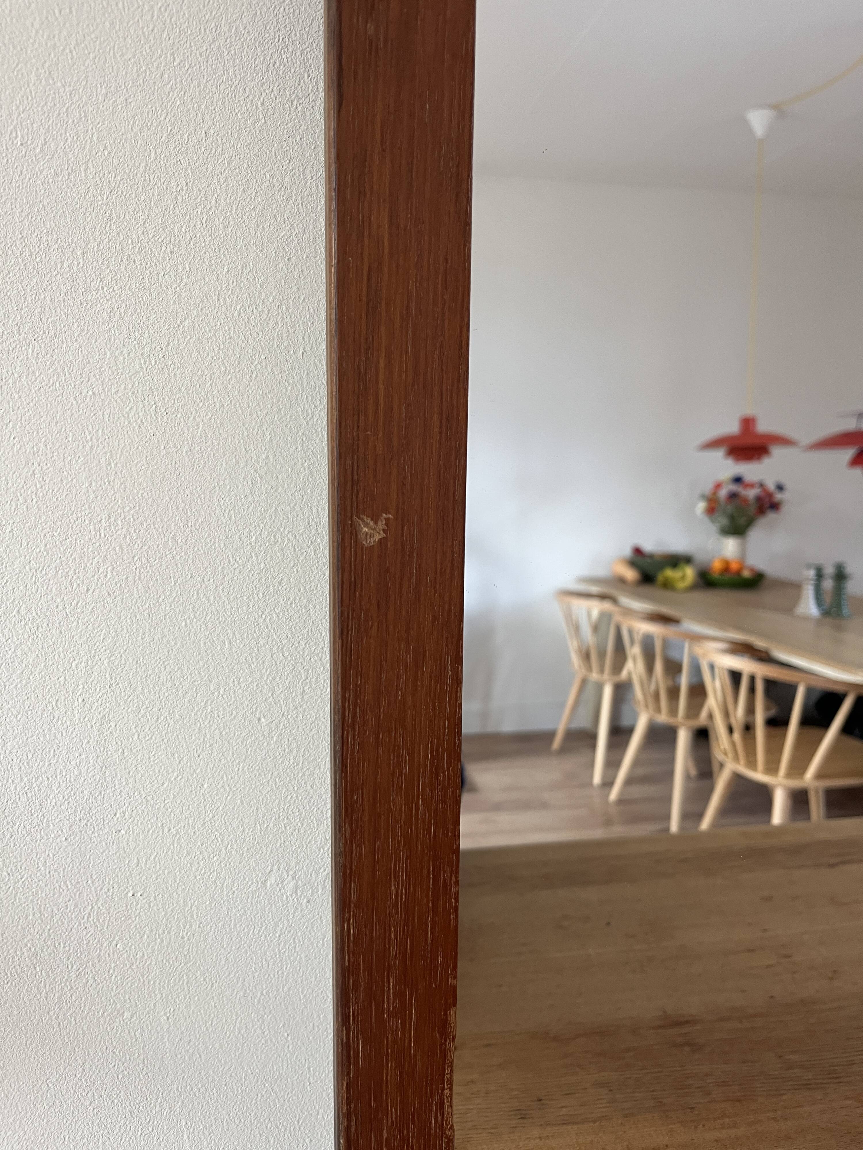 Vintage Danish teak mirror