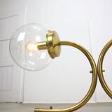 Large Italian Mid-century Brass Wall or Ceiling Lamp, 60s