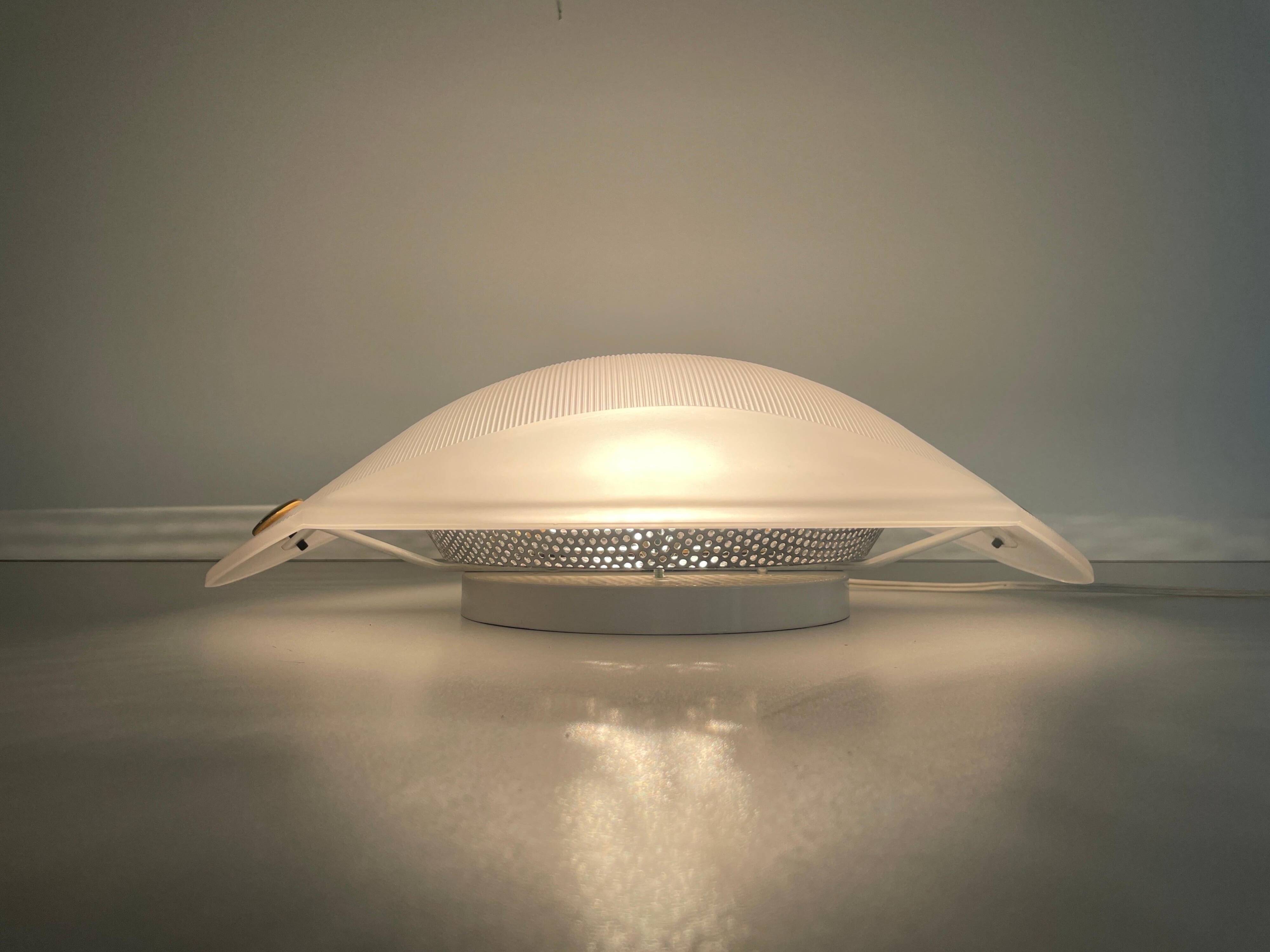 Glass ceiling light in the shape of a turtle shell, 1970s, Germany
