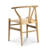 LIV Scandinavian chair in natural wood and rope