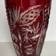 Carved crystal vase