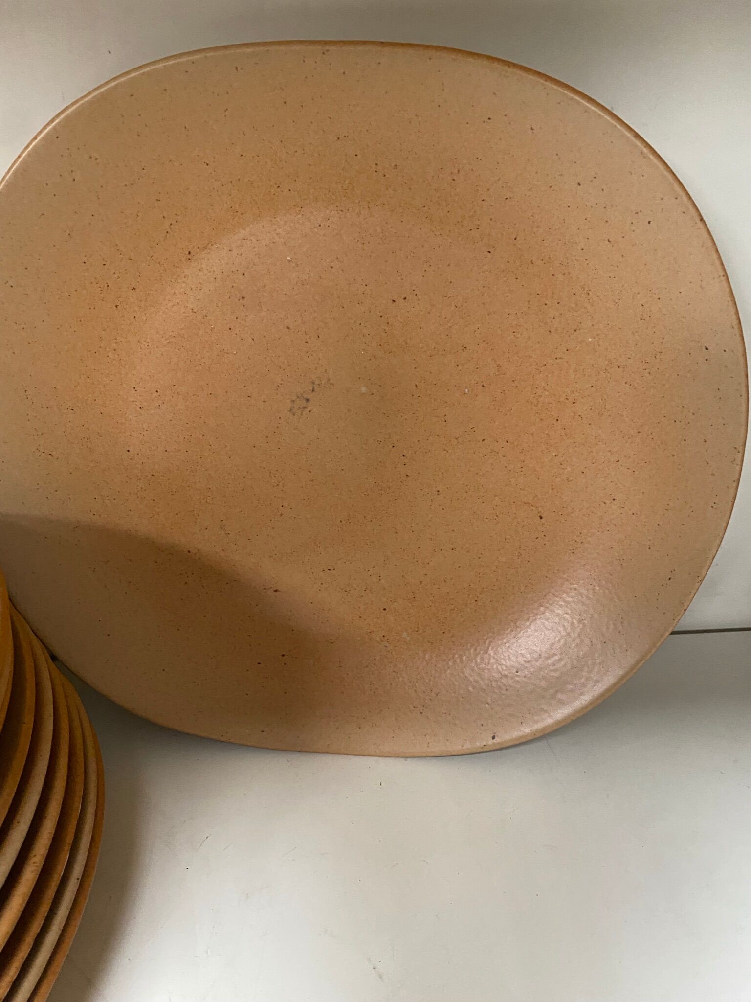 8 vintage stoneware plates