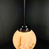 Suspension Art Déco en verre, années 1930