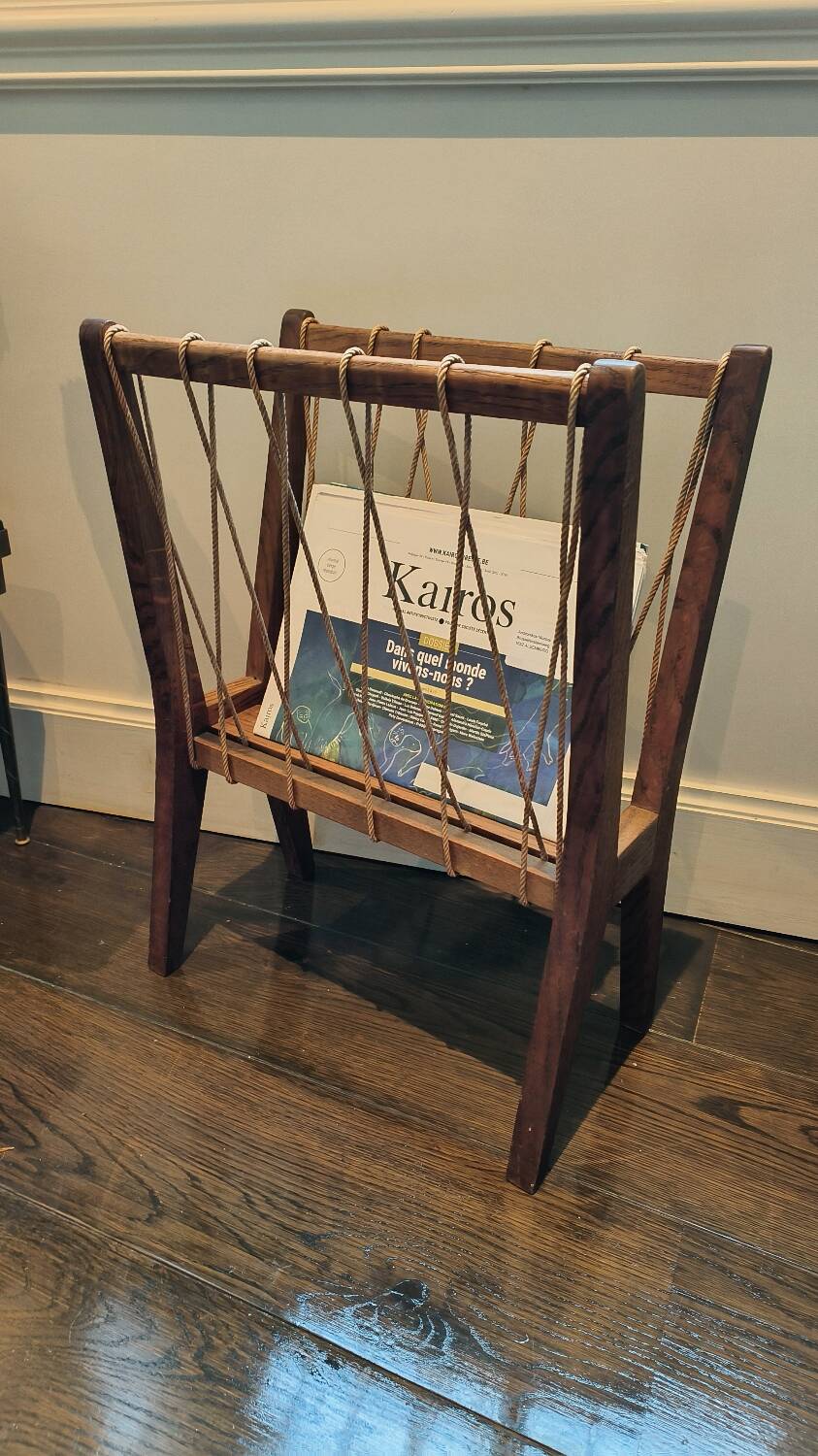 Vintage Scandinavian magazine rack