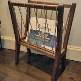 Vintage Scandinavian magazine rack